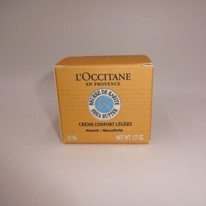 NIB New L'Occitane Shea Butter 5% Light Comforting Cream 1.7 fl oz France
